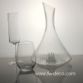 Crystal ripple wine glass decanter